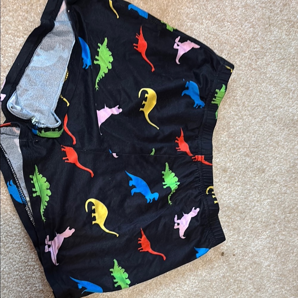 Colorful Dinosaur Print Shorts